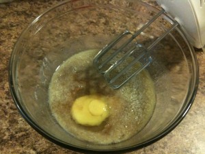 PaleoCookiesRecipe-addegg Add the egg, egg yolk, and vanilla