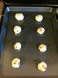 PaleoCookiesRecipe- place cookie dough on baking sheet
